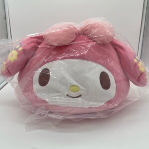 Sanrio My Melody Floral MochiMochi Face Pink Cushion